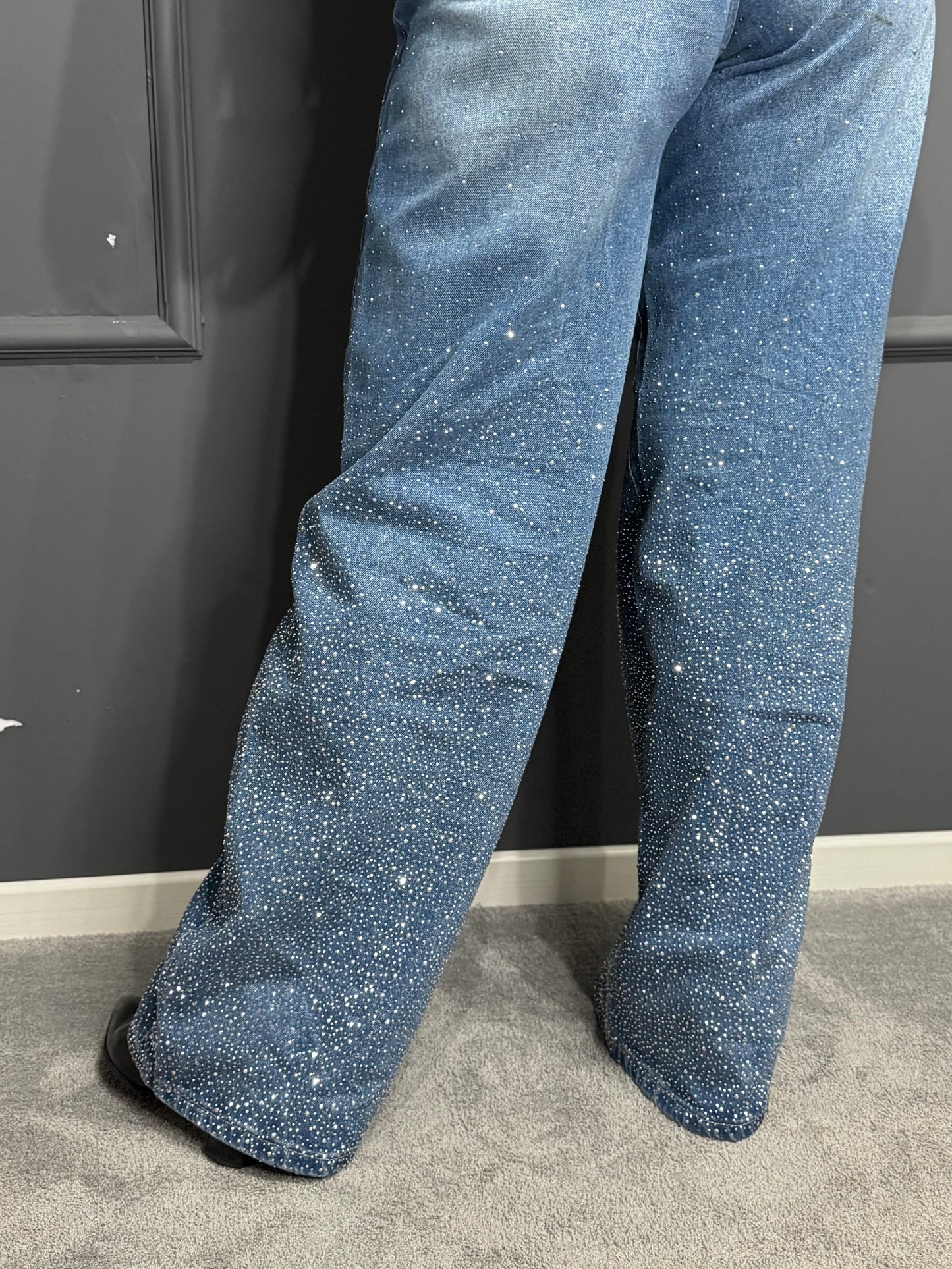 JEANS STRASS DÉGRADÉ