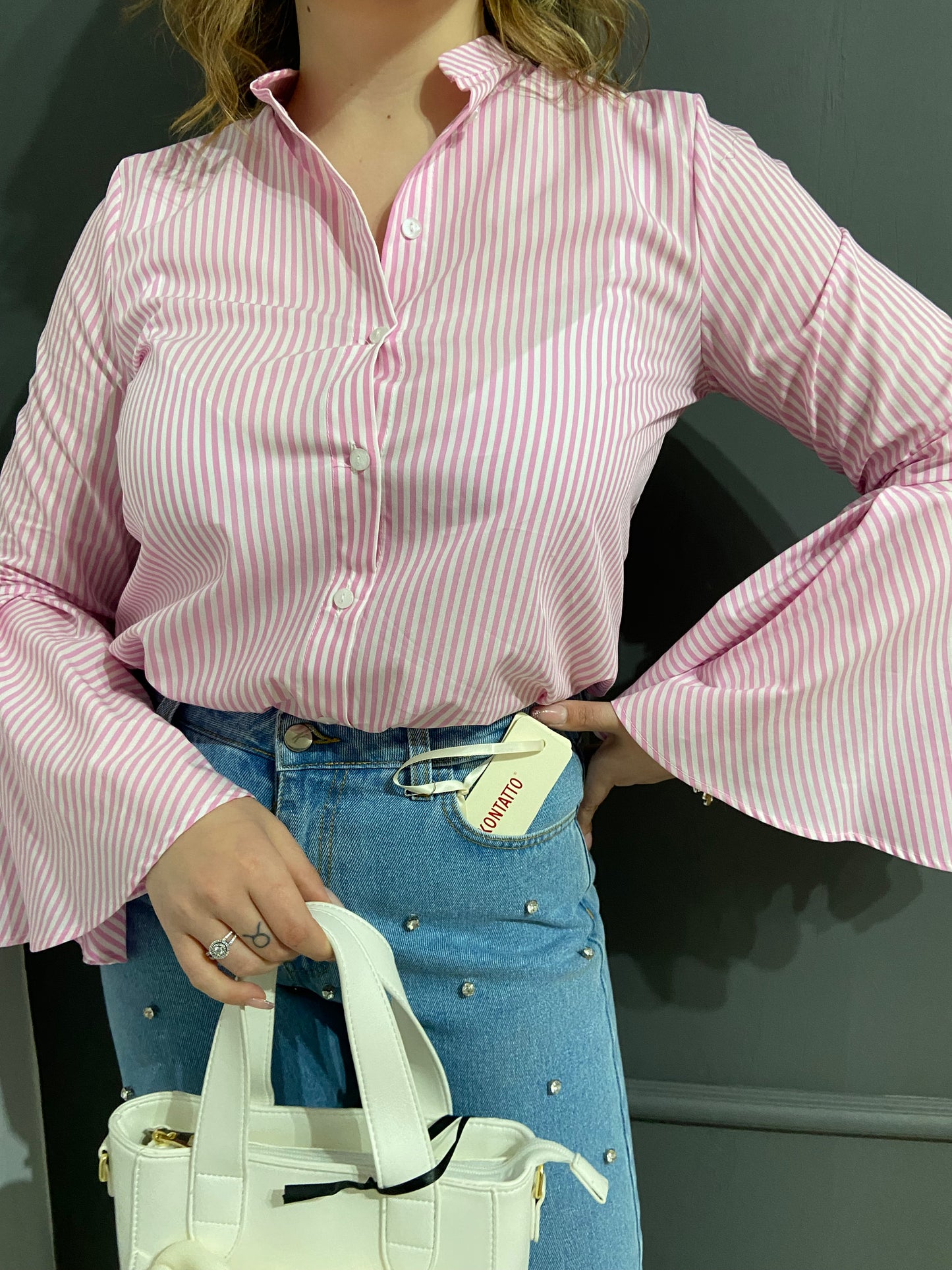 CAMICIA MANICHE A BALZA RIGHE