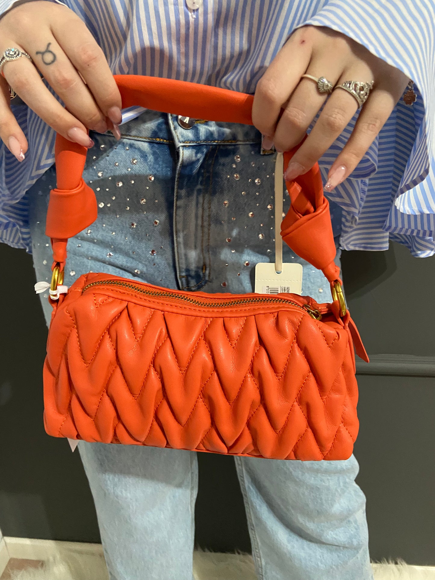 BORSA ECOPELLE NODI ORANGE